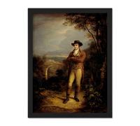 Artery8 Wall Art Print Nasmyth Robert Burns Scottish Poet Large Framed Wall Décor Art in Brown | Size: W18" x H24" Artery8 Brown W18" x H24"