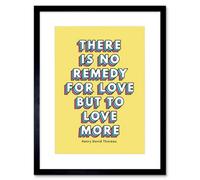 Artery8 Wall Art Print No Remedy For Love Framed 9X7 Inch