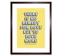 Artery8 Wall Art Print No Remedy for Love Framed in Brown | Size: W7" x H9" Artery8 Brown W7" x H9"