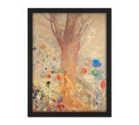 Artery8 Wall Art Print Odilon Redon The Buddha Large Framed Wall Décor Art in Brown | Size: W18" x H24" Artery8 Brown W18" x H24"