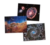 Wall Art Print Pack of 3 NASA James Webb Phantom Cartwheel Galaxy Carina Nebula Cosmic Cliffs Pack of 3 Large Poster Set Artery8 Multi One Size