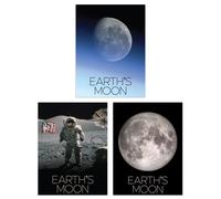Artery8 Wall Art Print Pack of 3 NASA Our Solar System Earth's Moon Images Lunar Orbiter Apollo 17 Astronaut on Surface Large Poster Set Artery8 Multicolor