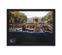 Artery8 Wall Art Print Parade JFK President Kennedy Emperor Haile Selassie Photo Large Framed Wall Décor Art in Brown | Size: W18" x H24" Artery8 Brown W18" x H24"