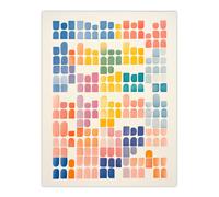 Artery8 Unframed Wall Art Pastel Abstract Geometric Calming Artwork Watercolour Minimalist - 12X16 Inch
