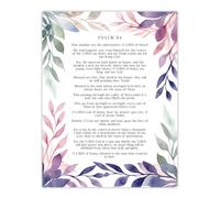 Artery8 Wall Art Print Psalm 84 Day in Thy Courts Better than Thousand Elsewhere Poster in Purple | Size: W12" x H16" Artery8 Purple W12" x H16"