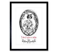 Artery8 Wall Art Print Quote Don't Give A Ship Lady Captain Framed 9X7 Inch