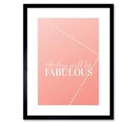 Artery8 Wall Art Print Quote Today Fabulous Framed 9X7 Inch