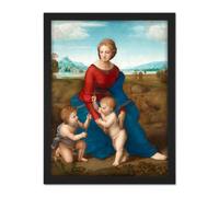 Artery8 Wall Art Print Raphael Madonna In The Meadow Large Framed Wall Décor Art in Black | Size: W18" x H24" Artery8 Black W18" x H24"