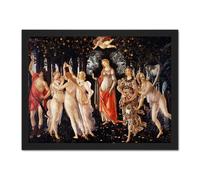 Artery8 Wall Art Print Sandro Botticelli La Primavera Large Framed Wall Décor Art in White | Size: W18" x H24" Artery8 White W18" x H24"