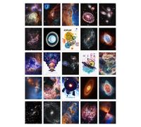 Set Pack of 50 James Webb Hubble Nasa Galaxies Star Clusters Universe Outer Space Collage Kit Postcards Bedroom A6 Set Pack 15x10 cm (6x4")