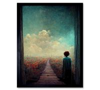 Artery8 Wall Art Print Should I Stay Or Should I Go Now Art Framed in Black | Size: W12" x H16" Artery8 Black W12" x H16"