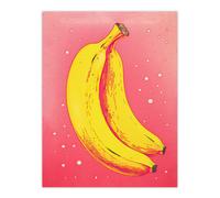 Artery8 Wall Art Print Simple Banana Minimal Kitchen Art Minimalist Interior Decor Poster | Size: W12" x H16" Artery8 Multicolor W12" x H16"