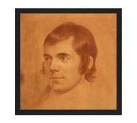 Artery8 Wall Art Print Skirving Portrait Scottish Poet Robert Burns Drawing Square Framed Picture 16X16 Inch in Black | Size: W16" x H16" Artery8 Black W16" x H16"