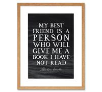 Artery8 Wall Art Print Slate Quote Abraham Lincoln Best Friend Book Artwork Framed 9X7 Inch in Beige | Size: W7" x H9" Artery8 Beige W7" x H9"