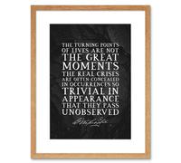 Artery8 Wall Art Print Slate Quote George Washington Great Moments Artwork Framed 9X7 Inch in Beige | Size: W7" x H9" Artery8 Beige W7" x H9"