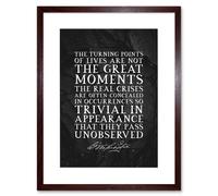 Artery8 Wall Art Print Slate Quote George Washington Great Moments Artwork Framed 9X7 Inch in Brown | Size: W7" x H9" Artery8 Brown W7" x H9"