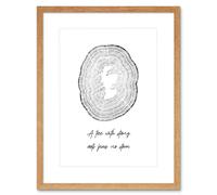 Artery8 Wall Art Print Strong Roots Storm Scotland Map Tree Rings Framed Art in Beige | Size: W7" x H9" Artery8 Beige W7" x H9"