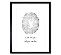 Artery8 Wall Art Print Strong Roots Storm Scotland Map Tree Rings Framed Art in Black | Size: W7" x H9" Artery8 Black W7" x H9"