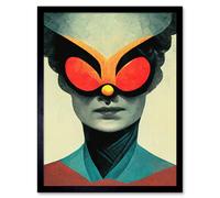 Artery8 Wall Art Print Suffragette Superheroine Emily Pankhurst Votes For Women Art Framed in Black | Size: W12" x H16" Artery8 Black W12" x H16"