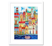Wall Art Print Tangier Morocco Folk Artwork Framed 9X7 Inch Artery8 White W7 inch x H9 inch