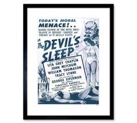 Artery8 Wall Art Print The Devils Sleep Bennies Phenos Drugs 1950's Blue Framed in Black | Size: W7" x H9" Artery8 Black W7" x H9"