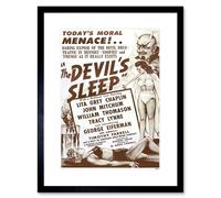 Artery8 Wall Art Print The Devils Sleep Bennies Phenos Drugs 1950's Framed in Black | Size: W7" x H9" Artery8 Black W7" x H9"