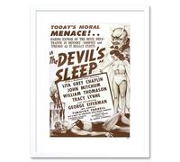 Artery8 Wall Art Print The Devils Sleep Bennies Phenos Drugs 1950's Framed in White | Size: W7" x H9" Artery8 White W7" x H9"