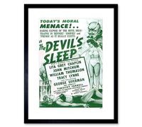 Artery8 Wall Art Print The Devils Sleep Bennies Phenos Drugs 1950's Green Framed in Black | Size: W7" x H9" Artery8 Black W7" x H9"