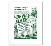 Artery8 Wall Art Print The Devils Sleep Bennies Phenos Drugs 1950's Green Framed in White | Size: W7" x H9" Artery8 White W7" x H9"