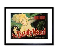 Artery8 Wall Art Print The Devils Weed Poster Art Black Framed 9X7 Inch