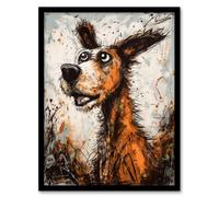 Artery8 Wall Art Print The Master Calls Artwork Fun Dog Painting By Tom Jones Art Framed | Size: W12" x H16" Artery8 Multicolor W12" x H16"