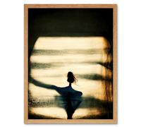 Artery8 Wall Art Print The Morning Light Abstract Peaceful Art Framed in Light Oak | Size: W12" x H16" Artery8 Light Oak W12" x H16"