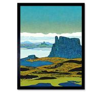 Artery8 Wall Art Print The Storr Isle Of Skye Scottish Landscape Art Framed in Black | Size: W12" x H16" Artery8 Black W12" x H16"