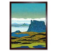 Artery8 Wall Art Print The Storr Isle Of Skye Scottish Landscape Art Framed in Brown | Size: W12" x H16" Artery8 Brown W12" x H16"