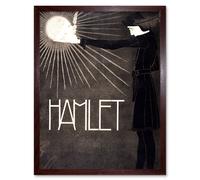 Artery8 Wall Art Print Theatre Stage Play Hamlet Shakespeare Netherlands Vintage Black & White Art Framed in Brown | Size: W12" x H16" Artery8 Brown W12" x H16"