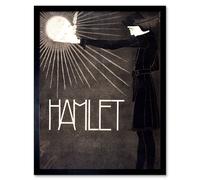 Artery8 Wall Art Print Theatre Stage Play Hamlet Shakespeare Netherlands Vintage Black & White Art Framed | Size: W12" x H16" Artery8 Black W12" x H16"