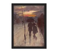 Artery8 Wall Art Print Tom Roberts Going Home Large Framed Wall Décor Art in Brown | Size: W18" x H24" Artery8 Brown W18" x H24"