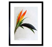 Artery8 Wall Art Print Tropical Plant Bird Of Paradise Flower Botanical Bloom Artwork Framed 9X7 Inch