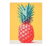Artery8 Wall Art Print Tropical Radiance Vibrant Pineapple Kitchen Artwork Pink Yellow Green Pop Art Poster | Size: W12" x H16" Artery8 Yellow W12" x H16"