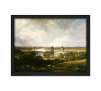 Artery8 Wall Art Print Turner London From Greenwich Park Large Framed Wall Décor Art in Black | Size: W18" x H24" Artery8 Black W18" x H24"