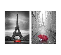 Artery8 Wall Art Print Views Of The Eiffel Tower Paris Set Of 2 s Living Room Aesthetic Photograph A4 Artery8 Multicolor A4