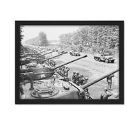 Artery8 Wall Art Print War WWII USA 2nd Armored Division Berlin 1945 Photo Large Framed Wall Décor Art in White | Size: W18" x H24" Artery8 White W18" x H24"