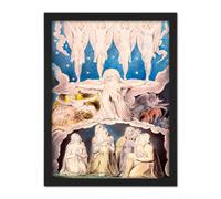 Artery8 Wall Art Print William Blake When The Morning Stars Sang Together Large Framed Wall Décor Art in Light Oak | Size: W18" x H24" Artery8 Light Oak W18" x H24"