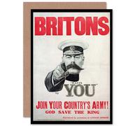 Artery8 War First World Icon Lord Kitchener Enlist UK Birthday Card Artery8 Multicolor