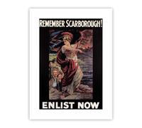 Artery8 War Remember Scarborough Enlist Recruit Britain UK Poster Unframed Art Print Wall Decor 12x16 inch