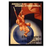 Artery8 War Spanish Civil International Brigade Homage Popular Front Framed Wall Art Print