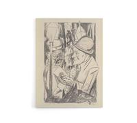 Artery8 War Veteran The Way Home Max Beckmann Canvas Wall Art Print in Beige | Size: W24" x H32" Artery8 Beige W24" x H32"