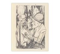 Artery8 War Veteran The Way Home Max Beckmann Wall Art Poster Print 12X16"