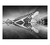 Artery8 Warby City Arts Sciences Valencia Spain Photo Reflection Art Print Canvas Premium Wall Decor Poster Mural