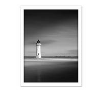 Artery8 Warby Lighthouse New Brighton Near Liverpool Photo Artwork Framed Wall Art Print 18X24 Inch